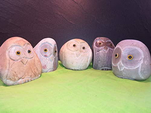 Naturstein Eule - Eto Findling Gr. M - Haus, Garten, Teich, Tier, Figur, Stein, Wald, Vogel, Deko, Marmor