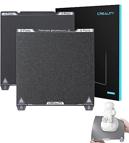 Creality - Plataforma de impresión de doble cara mejorada de 235 x 235 mm (PEI texturizado y calcomanía), placa de acero flexible magnética, plataforma de impresora 3D para K1/Ender-3 S1/5 S1/3