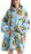 JOJJJOJ Unisex Oversized Hoodie Blanket with Giant Pocket, Comfortable Sherpa Fleece Blanket Hoodie, Warm Sweatshirt Bathrobe, Gift for Teens and Adults, pizza, S-4XL