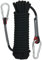 LUKASOHY Climbing Rope, 10mm Outdoor Safety Rope, Nylon Rope Static Rock Climbing Rope with Carabiner, Good for Mountaineering, Camping, Rescue, Fire Escape, Ice Climbing, Exploration (Black, 10m)