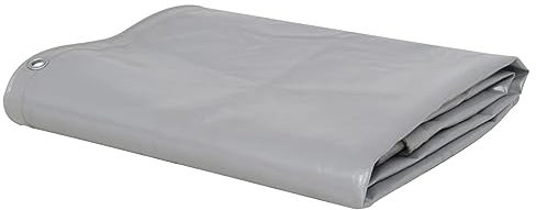 GuyAna Abdeckplane 650 g/m² 6x8 m PVC Plane Meterware Grau LKW Plane Mit ösen Gewebeplane
