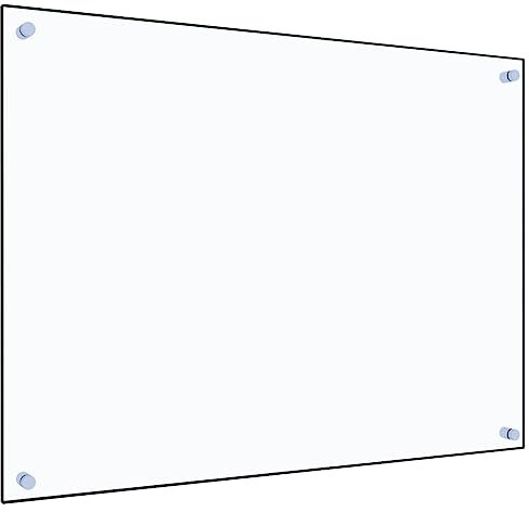 AUVYI Küchenrückwand aus Hartglas 80x60 cm Transparent Spritzschutz Glas Herd Spritzschutz Glas Spritzschutz Küche Glas Spritzschutz Hinter Herd Küchen Wandschutz Glasplatte Küche