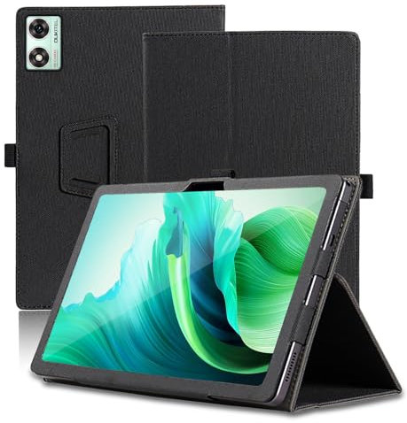 Case for Oukitel OT8, 11 inch, Oukitel OT8 Tablet Case, Folding Stand Protective Cover with Pencil Holder and Wrist Strap, Full Protection. (Black)