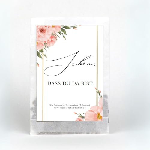Blumensamen - vielfältig einsetzbar, z.B: Geschenk Konfirmation, Gastgeschenk Taufe, Gastgeschenk Hochzeit, Tischdeko Firmung | Blumensamen Tüten a 5 Gramm (10 Stück - Sommerblumen)