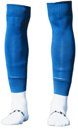 Proskary Stutzen Fussball Herren - Fußball-Stutzen ohne Socken - Stutzen blau rutschfest - Stutzenstrumpf mit Belüftungszone - Tube Stutzen hautfreundlich und pflegeleicht - Blau