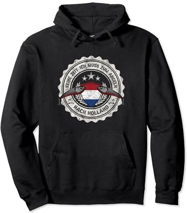 Holland Angeln Niederlande Flagge Angeltour Hecht Angler Pullover Hoodie