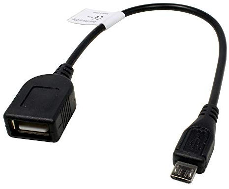Adapter OTG Kabel kompatibel mit Lenovo Yoga Tab 3 10, Micro USB auf USB, ca. 15cm, zum direkten Übertragen von Fotos, Videos und weiteren Inhalten auf einen USB Stick ohne PC