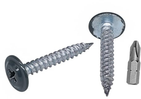 SKIR'CO (200 pièces) Vis à bois autotaraudeuses peintes 4,2 x 30 mm, vis à métal, tête bombée modifiée PH (Gris anthracite RAL 7016)