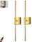 Lampada da parete a batteria con telecomando interno, LED Applique da Parete Batteria Interno, Lampada da Parete Senza Fili Ricaricabile USB, Rotazione 350°,3 Temperature di Colore(Gold)