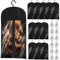 KTCINA 12 bolsas de almacenamiento para extensiones de cabello con gancho, bolsa de viaje impermeable para pelucas, a prueba de polvo, almacenamiento de extensiones de cabello, bolsas de