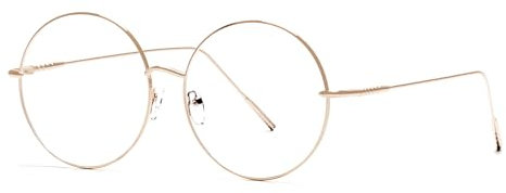 Generisch Retro übergröße Runde Lesebrille 1,5 Männer Frauen, Vintage Anti-Ermüdung der Augen Gross Vintage Metall Lese Brille-Lesebrille, Geeignet für Menschen mit großen Köpfen und Gesichtern2