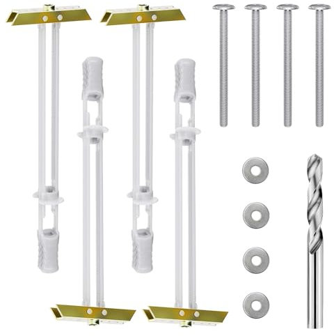 Lbvzxkad Steel Stud TV Mount Kit, Metal Stud TV Mount Kit for Tilt & Low Profile, Drywall Anchors for TV Mount Kit
