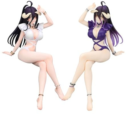 2pcs Albedo Figur Anime Nudelstopper Figur Badeanzug Action Girl Figure 16cm PVC Statue Ornament Sammlerstück Geschenk