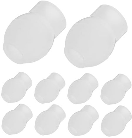Garneck 10pcs Soft Sealing Silicone Earplugs Ear Tips for Earbuds and Stethoscope Accessories