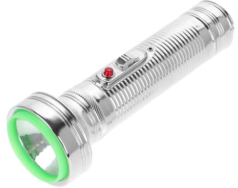 DIYEAH Lampe Torche Vintage Métal Style Ancien Pour Maison Campagnarde Décor Rétro Portable Lampe De Poche Compacte Aluminium Sans Piles