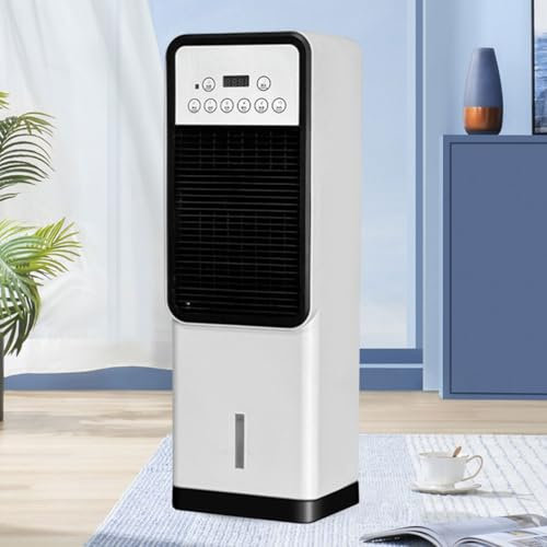 GWFBLID Aire Acondicionado Portatil Silencioso 3 en 1 Enfriador de Aire Evaporativo Sin Tubo Exterior 3L Tanque Agua 3 Velocidades Viento Temporizador 12H 120° Oscilación Ventilador de Enfriamiento