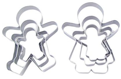 Rainway 6 Stück Lebkuchenmann Ausstechformen Set, Junge und Mädchen, Weihnachtsausstecher, Ausstecher aus Edelstahl zum Backen von Keksen und Plätzchen, Selbstgemachte Weihnachts Party Dekorationen