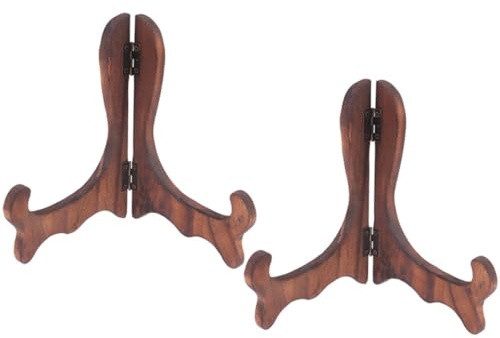SHINEOFI Cavalletto in Legno per Esposizione 2 Pezzi, Supporto Tavolo