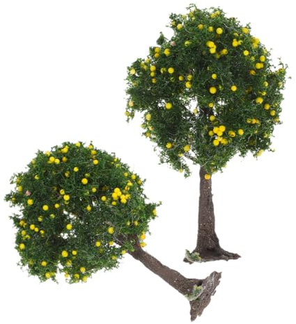 SHERCHPRY 2 Stück Miniatur Modellbäume 10cm für Dioramen Architektur und Zuglandschaft Kunststoff Laubbäume für Landschaftsmodelle und Bastelarbeiten