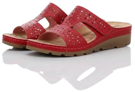 Gemini Damen Pantolette rot