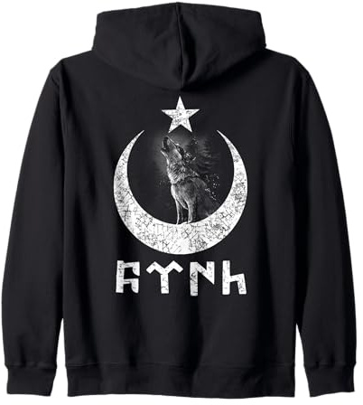 Inscription « Türk Göktürk » Hilal & Yildiz & Bozkurt Design Sweat à Capuche