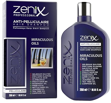 Zenix Anti-Schuppen Shampoo 250 ml – Intensive Kopfhautpflege gegen Schuppen & Juckreiz mit aktivem Wirkstoffkomplex, Klärendes Haarshampoo, Dermatologisch Getestet
