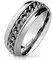 Bungsa 72 (22.9) Spinner Ring Edelstahl Silber - Ring für Damen & Herren mit Kette - drehbarer SCHMUCKRING für Frauen & Männer - EDELSTAHLRING Ketten-Ringe Silber