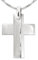 CLEVER SCHMUCK Set Silberner Anhänger großes Männer Kreuz 34 mm breite Balken teilmatt mit Zier-Linie diamantiert glänzend & Kette Panzer 50 cm Sterling Silber 925 Herrenkreuzkette im Etui