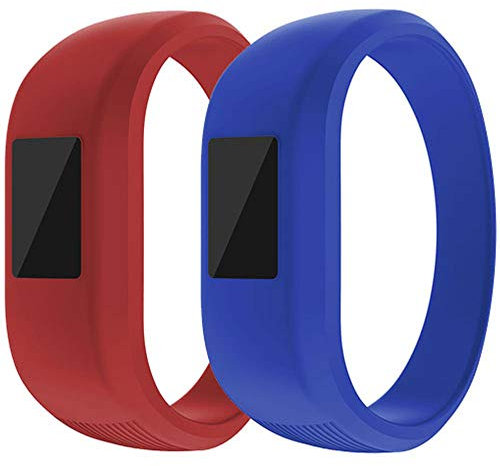 ZSZCXD Ersatz-Armband für Garmin Vivofit Jr/Vivofit Jr.2, weiches Silikon, für Garmin Vivofit Jr/Vivofit Jr.2, klein und groß (für Kinder), 2Pcs, Red&Blue, Small: 5.7