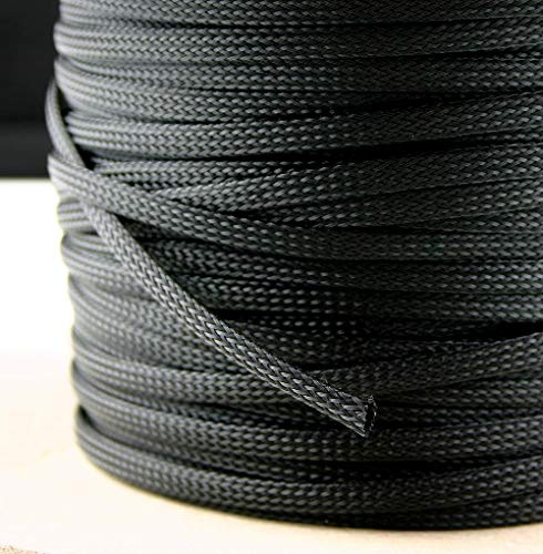 5 Meter Gewebeschlauch Ø 3-80 mm Geflechtschlauch PET Isolierschlauch Kabelschutz Kabelschlauch (30-50 mm)