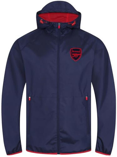 Arsenal FC officiel - Coupe-vent/Imperméable thème football - homme - bleu marine/capuche à visière - 3XL