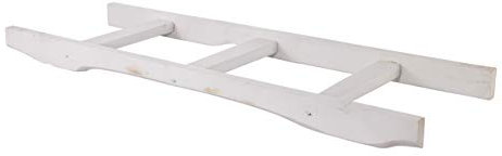 Vintage Möbel 24 GmbH - Escalera de Madera (4 peldaños, 100 cm), Color Blanco
