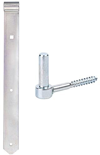 HAUS & DACH Ladenband Set, verzinkt inkl. Kloben, Ladenbandlänge: 400 mm, Durchmesser Kloben: 10 mm Einschraubkloben