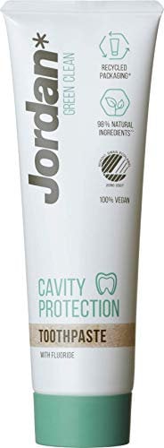 Jordan ® | Toothpaste Green Clean Cavity Protection with Fluoride, 100% Vegan and Made of Natural Ingredients | Adults