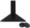 UNIVERSALBLUE Campana Extractora 60 cm Piramidal Negra | Extractor de Humo y Aire Eléctrico para Cocina | 3 Velocidades | Sin Salida de Humos | Potente Succión 450 m³/h | Filtros Incluidos