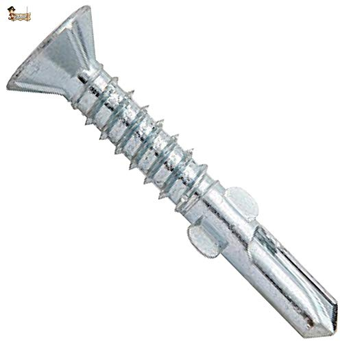 BricoLoco selbstschneidende Flügelschraube für die Holzverbindung mit Metall Zur Verlegung von Holz auf Metallträgern ohne Vorbohren. (200, 4,8 x 38)