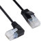 chenyang Câble Ethernet Cat6, câble d'extension réseau RJ45 UTP coudé à 90 degrés à gauche pour ordinateur portable, routeur, TV Box, 2 m