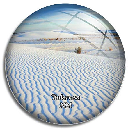 Kühlschrankmagnet Tularosa White Sands National Monument New Mexico USA Amerika Glasmagnete für Kühlschrank Souvenirs Niedlicher Kristallmagnet Dekor für Whiteboard Büro Zuhause Geschenk