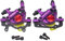 NYK Zoom - Pinze freno a disco idraulico per mountain bike anteriore e posteriore (viola)