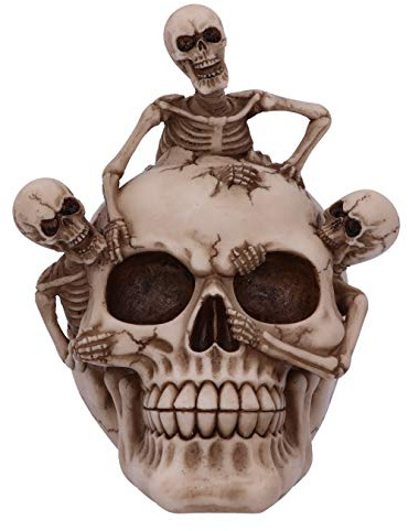 Nemesis Now Breaking Free Skelett aus dem Totenkopf, 17,7 cm, Natur