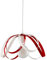 Leolux Fiocco. Lampadario a sospensione moderno, per cameretta bambini, camera da letto, soggiorno, altezza regolabile e facile da montare al soffitto. Lampadario bianco e rosso.