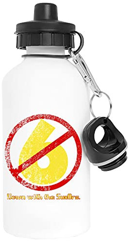 Vendax Down With The Sux0rs! Aluminium Weiß Wasserflasche Mit Schraubverschluss White Water Bottle With Screw Cap