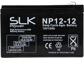 SLK Power Mobility Scooter AGM Battery 1 x 12v 12ah Quality and Performance, Reliable and Long Lasting Replacement Batteries for Electric Scooters and Wheelchairs