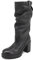 QUEEN HELENA Stivali di Pelle con Tacco Plateau con Fibbia Plateau invernali Casual Comodi Donna QH21 Nero 37