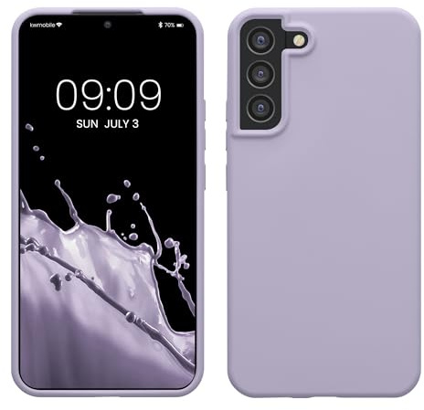 kwmobile Handyhülle für Samsung Galaxy S22 Plus Hülle - Case Silikon - Kabelloses Laden - Schutzhülle Cover in Pastell Lavendel