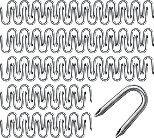100 Pcs U Nails Netting Staple, 20mm/ 0.8 Inch Galvanised Staples for Fixing of Chicken Wire Mesh Chain Link Fence