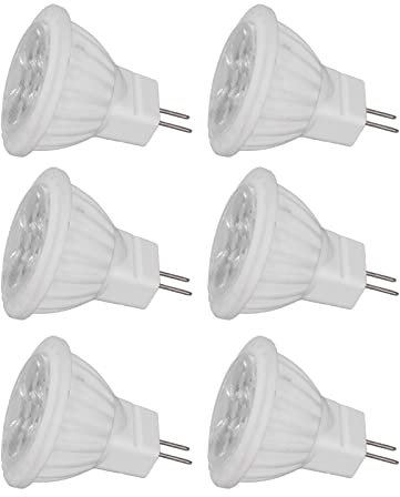 TOPINCN 6 Stück MR11 LED-Glühlampe 4 W GU4-Doppelstiftlampe, Dimmbar, 360 Lm, Lampe für Gehwege, Garten, Landschaftsbereiche, 220 V (Warmes Licht)