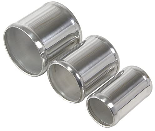 3 Stück 10cm Edelstahl-Rohr AD-Ø 25mm poliert & gebördelt V2A rostfrei Edelstahlrohr | Auswahl 1-10 Stück & 6-200 mm Außen-Durchmesser | Schlauch Verbinder Rohr Kfz Motor LLK Kühler Metall | Premium