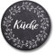 Schild Türschild rund 15cm groß Kreide Vintage Shabby inkl. Klebepunkte verschiedene Schilder zur Auswahl (Küche)
