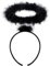 Haarreif Heiligenschein Schwarz, Haarreifen Engel,Heiligenschein Engel Haarreif,Halloween Accessoire für Damen & Herren Haarreif mit Federkranz für Halloween Masquerade Party Foto Requisiten